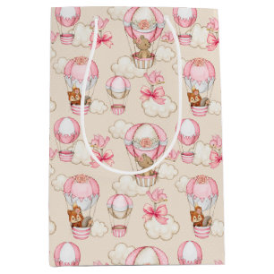 Baby Shower Girl Pink Mittlere Geschenktüte