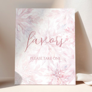 Baby Shower Girl Pink Snowflake Gevor Poster