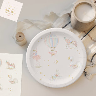 Baby Shower Girl Star Princess Fairytale Ballerina Pappteller