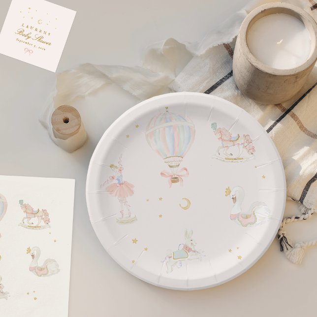 Baby Shower Girl Star Princess Fairytale Ballerina Pappteller (Von Creator hochgeladen)