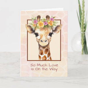 Baby Shower Girl Sweet Safari Jungle Giraffe Karte