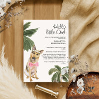 Baby Shower Girl Tropical Palm German Shepherd Dog