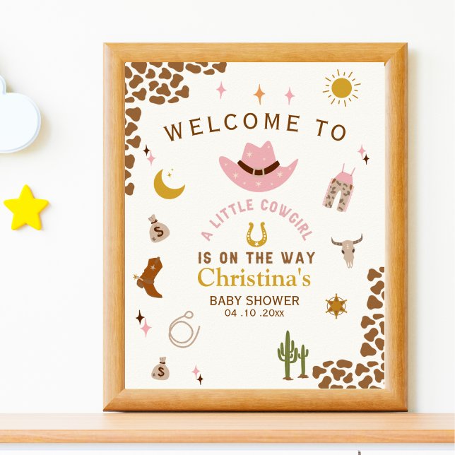 Baby shower girl with Cowgirl theme Poster (Von Creator hochgeladen)