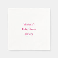Baby Shower Girls Pink Individuelle Name 2024 Eleg