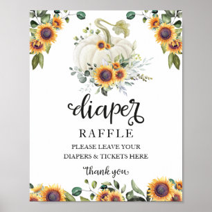 Baby Shower Grünzeug-Windel-Raffle-Spiel-Schild Poster