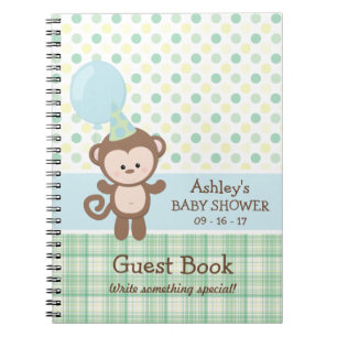 Baby Shower Guest Book - Monkey Notizblock