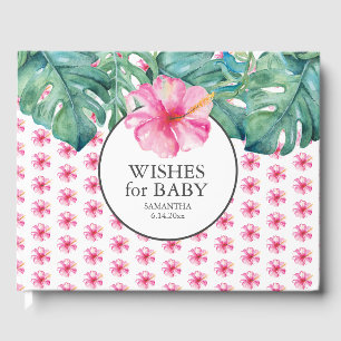 Baby Shower Guest Book Tropical Blume Gästebuch