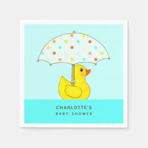 Baby-Shower-Gummiente mit Regenschirm Serviette