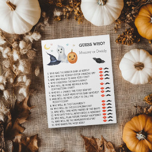 Baby Shower Halloween-Geister-Ratspiel Notizblock