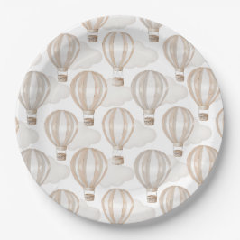 Baby-Shower-Heißluftballons Geschlechtsneutral Pappteller
