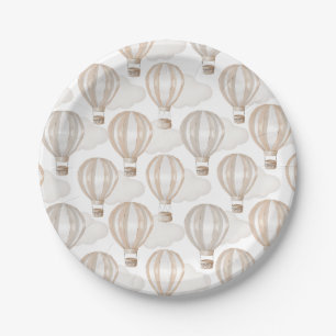Baby-Shower-Heißluftballons Geschlechtsneutral Pappteller