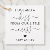 Baby Shower Hugs und ein Kiss Tag, Baby Girl, Kraf