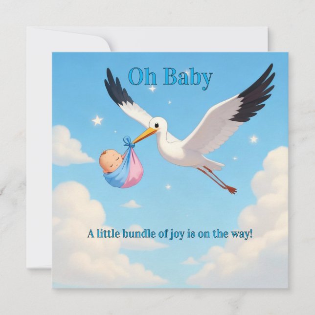 Baby Shower Invitation Card  Einladung (Vorderseite)