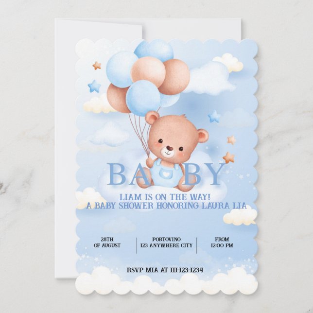 BABY SHOWER INVITATION EINLADUNG (Vorderseite)
