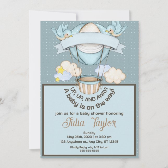 Baby SHOWER INVITATION Einladung (Vorderseite)