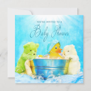 BABY SHOWER INVITATION - RUBBER DUCKY & FREUNDE EINLADUNG