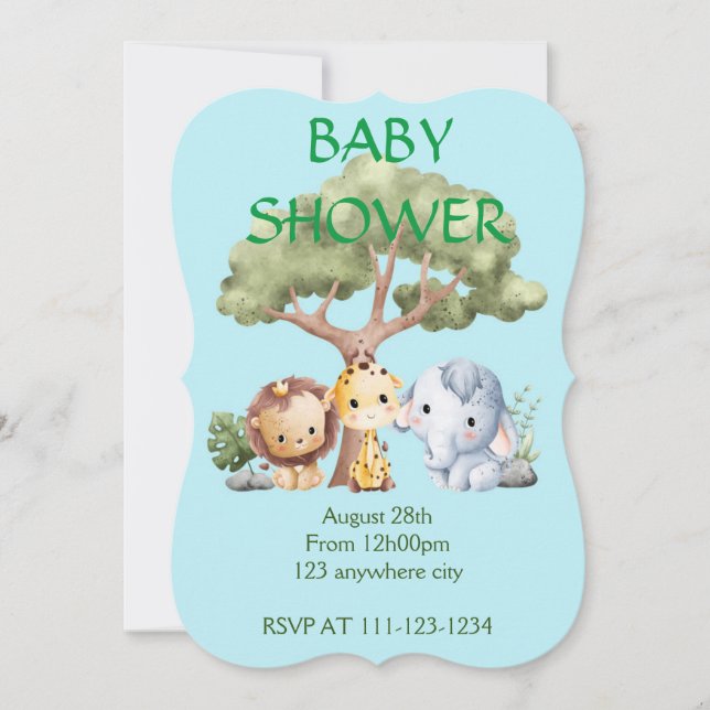 BABY SHOWER INVITATION SAVE THE DATE (Vorderseite)