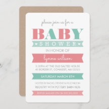 BABY SHOWER INVITE Modernes Geschlecht offenbart K