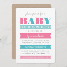 BABY SHOWER INVITE Modernes Geschlecht offenbart r