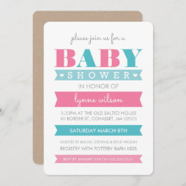 BABY SHOWER INVITE Modernes Geschlecht offenbart r Einladung