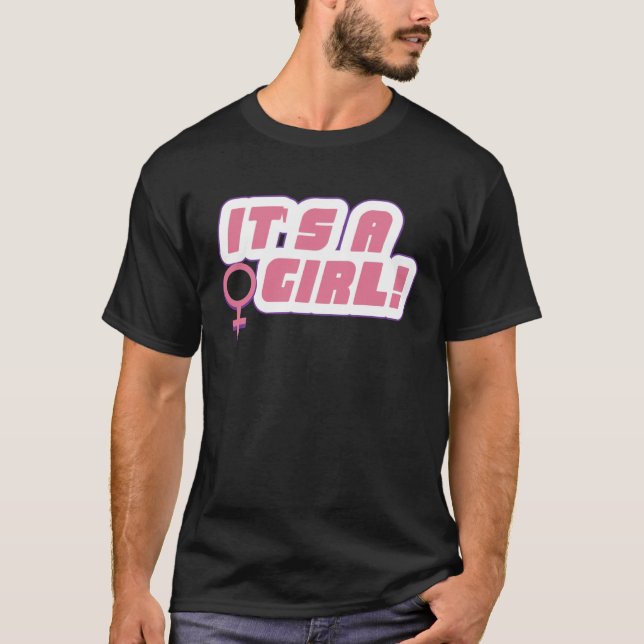 Baby Shower It s A Girl Gender Reveal T-Shirt (Vorderseite)
