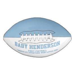Baby Shower It's A Boy Sports Blue White First Football