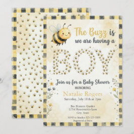 Baby Shower Junge Bee Bug Boy Einladung