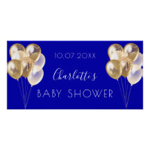 Baby Shower Junge königsblaue Goldballons