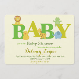 Baby Shower Jungle Tiere Einladungen