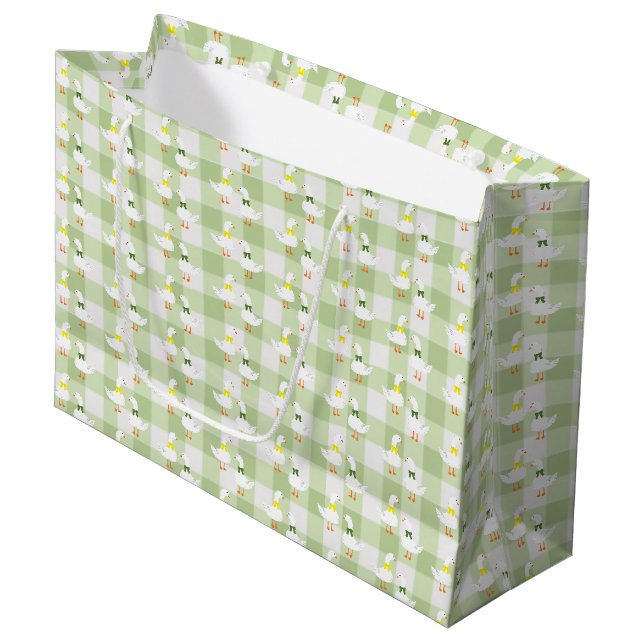 Baby Shower Kleine Gans Große Geschenktüte (Vorderseite Schrägansicht)