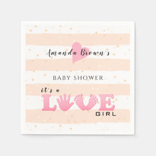 Baby Shower Liebe Baby Girl Serviette