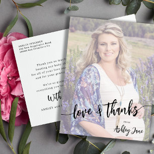 Baby-Shower-Liebe und Dankeschön-Foto Danke Postkarte