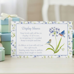 Baby Shower Lilie mit Blaue-Vogel-Display-Dusche Begleitkarte