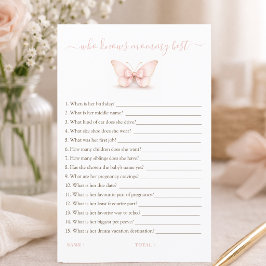 Baby Shower 'Little Butterfly' - Wer kennt Mama am
