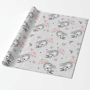 Baby Shower Mädchen Geschenkpapier