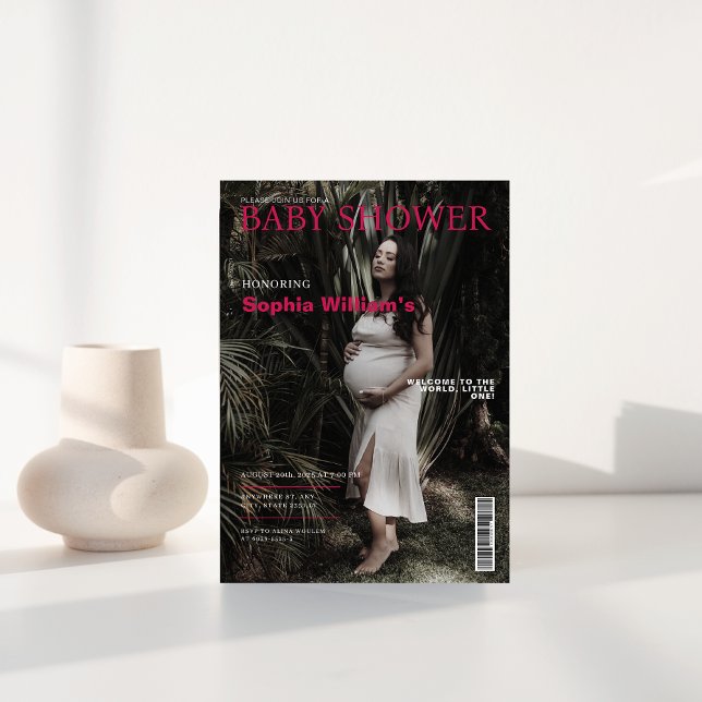 Baby Shower Magazine Foto Cover Einladung (Von Creator hochgeladen)