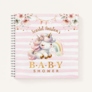Baby Shower Magical Unicorn Gästebuch Notizbuch