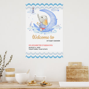 Baby Shower Maritimes Thema Poster