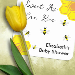Baby Shower mit Bienen Thema Rechteckiger Pappuntersetzer