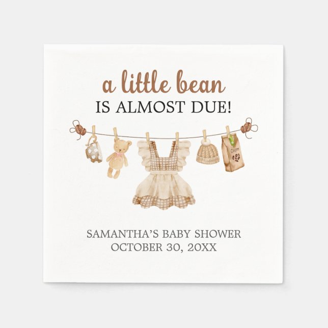 Baby-Shower mit Kaffee-Motiv Serviette (Vorderseite)