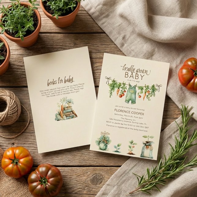 Baby Shower mit regionalen Produkten Einladung (Von Creator hochgeladen)