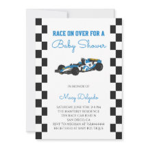 Baby-Shower mit Rennwagen-Motiv
