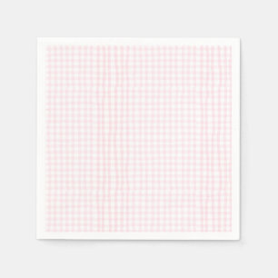 Baby-Shower mit rosa Gingham Serviette