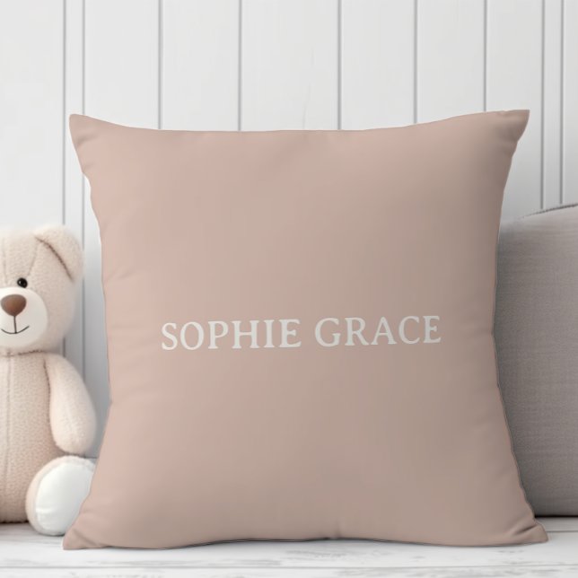 Baby Shower mit rosa Sandsteintypografie Kissen (Von Creator hochgeladen)