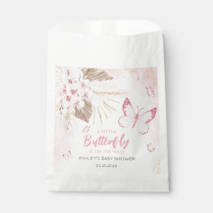 Baby Shower mit rosa Schmetterling Geschenktütchen