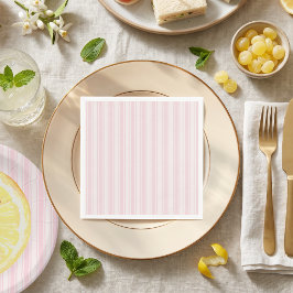 Baby Shower mit rosa Streifen Serviette