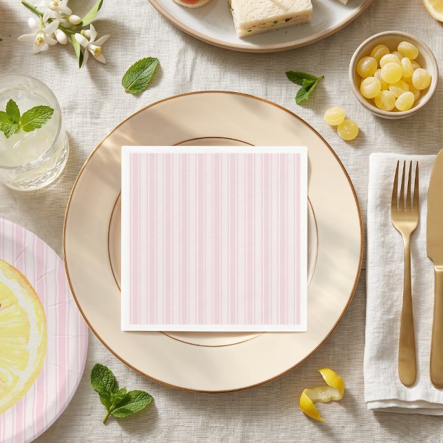 Baby Shower mit rosa Streifen  Serviette (Von Creator hochgeladen)