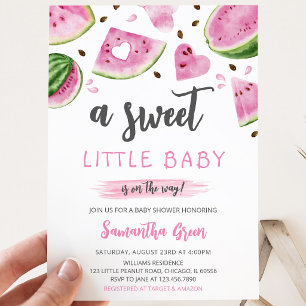 Baby Shower mit rosa Wassermelone Einladung