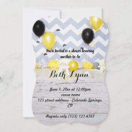 Baby Shower Mustache Schnurrbart das Schicksal von Einladung