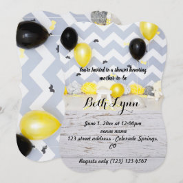 Baby Shower Mustache Schnurrbart das Schicksal von Einladung